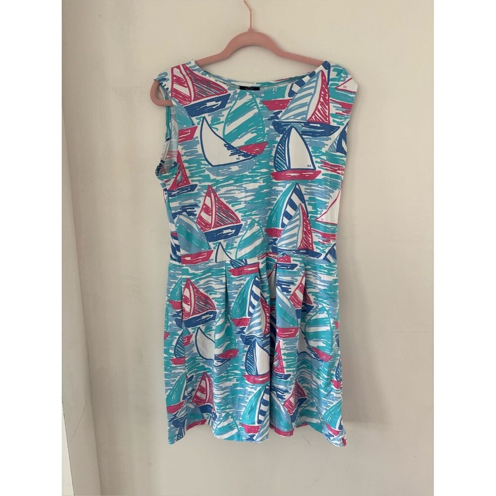 Sailor Sailor XL Sailboat Jersey Mini Sleeveless Dress
